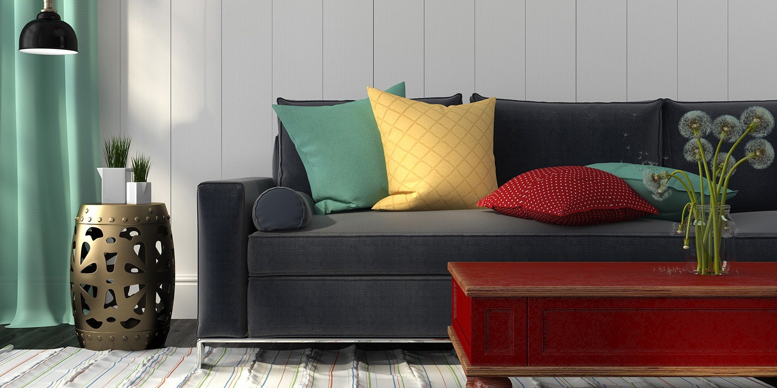 Tips How To Add A Color To A Monochromatic Interior.
